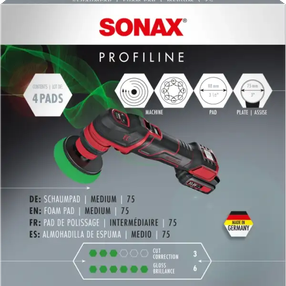 SONAX POLISHING SPONGE MEDIUM 75 MM 4PCS